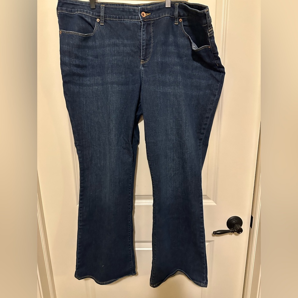 Lands End Mid-Rise Bootcut Jeans